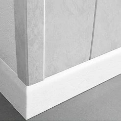 Am billigsten 🎁 BAUHAUS LOGOCLIC Fußleiste K 58 Weiß Strukturiert 2,6 M X 10 Mm X 58 Mm 🤩