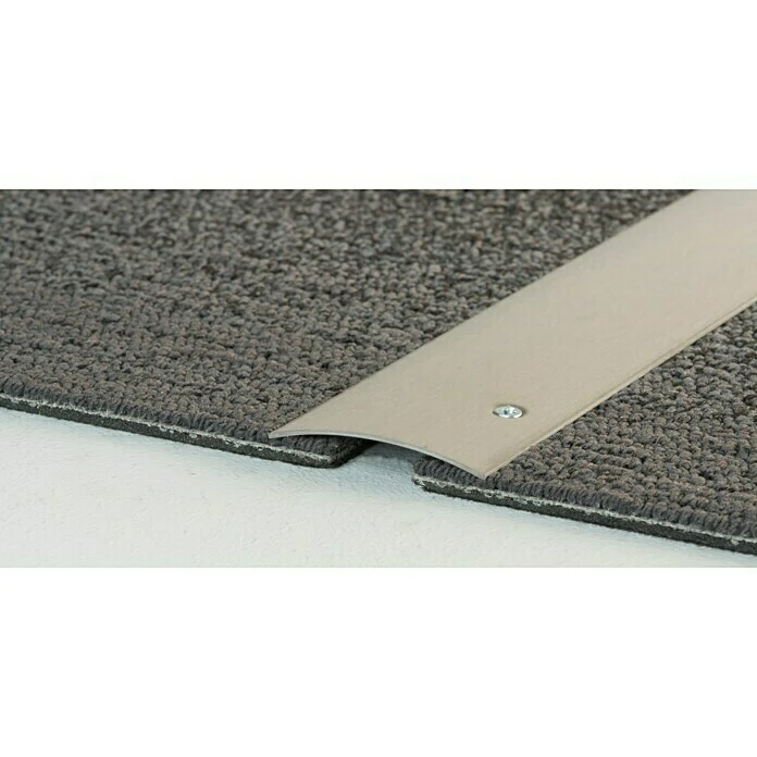 Neu 👏 BAUHAUS LOGOCLIC Übergangsprofil 101 Edelstahl Matt, 0,9 M X 50 Mm X 5,6 Mm, Montageart: Schrauben, Seitlich Versenkt Gelocht 🎉