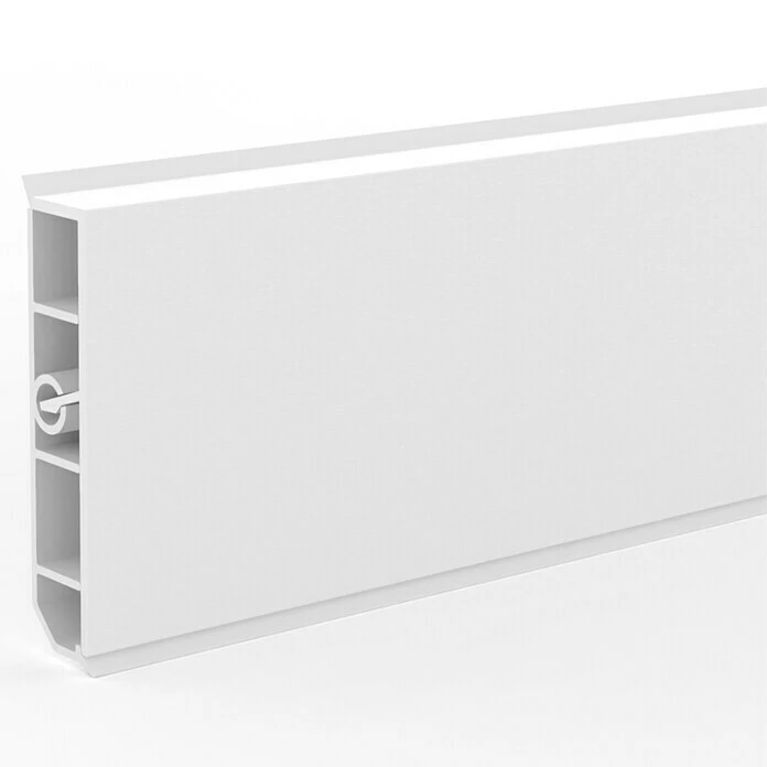 Neu 😀 BAUHAUS Deckprofil Cubica LS80 No Light Weiß, 2,5 M X 19 Mm X 80 Mm 🎁