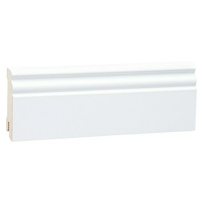 Auslauf ✔️ BAUHAUS Sockelleiste Weiß, 2,44 M X 1,8 Cm X 7 Cm, Profiliert ✔️ – Bild 2