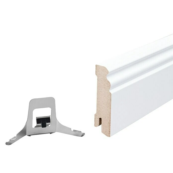 Auslauf ✔️ BAUHAUS Sockelleiste Weiß, 2,44 M X 1,8 Cm X 7 Cm, Profiliert ✔️ – Bild 5