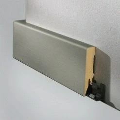 Schlussverkauf 🧨 BAUHAUS LOGOCLIC Sockelleiste Champagner 2,6 M X 80 Mm X 18 Mm, Gerade ⌛