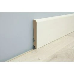 Besorgen ✨ BAUHAUS LOGOCLIC Sockelleiste Weiß 2,6 M X 16 Mm X 90 Mm, Gerundet 🎉