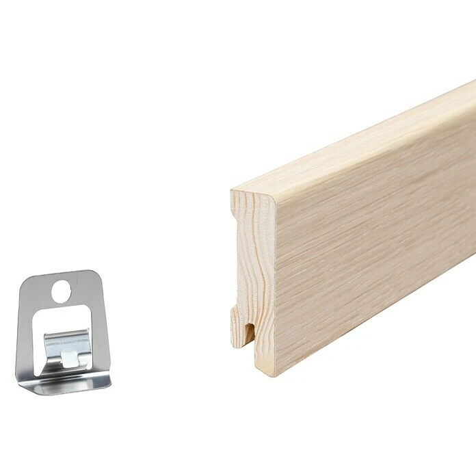 Auslauf 🥰 BAUHAUS Sockelleiste Eiche Altweiß 2,4 M X 1,6 Cm X 5,8 Cm 🎁 – Bild 4