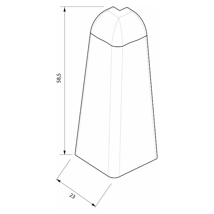 Rabatt 🔔 BAUHAUS Egger Außenecke Eiche Rotbraun, 2 Stk., Passend Für: Egger Sockelleisten 17 X 60 Mm 🔥 – Bild 2