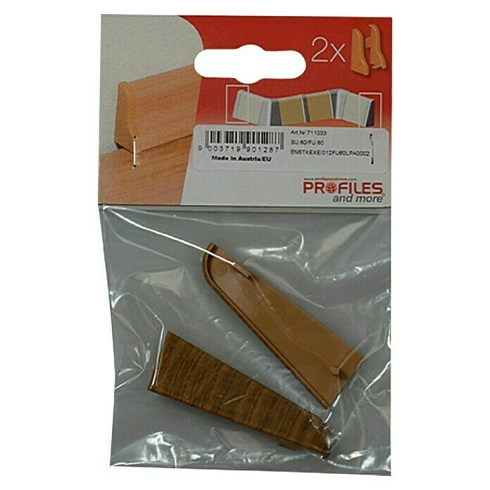 Besorgen 🎁 BAUHAUS Profiles And More Endkappe FU60L Eiche Dunkelbraun, 2 Stk. ⭐ – Bild 2