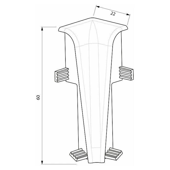 Rabatt 🎉 BAUHAUS Egger Innenecke Nussbaum, 2 Stk., Passend Für: Egger Sockelleisten 17 X 60 Mm 🌟 – Bild 2