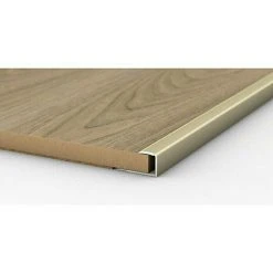 Bestpreis 🛒 BAUHAUS LOGOCLIC Endprofil 253 Gold, 0,9 M X 24 Mm X 17 Mm, Montageart: Kleben 🔥