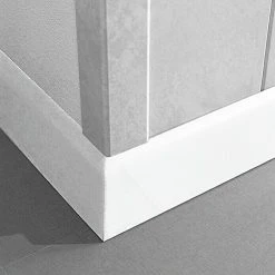 Am billigsten 🥰 BAUHAUS LOGOCLIC Fußleiste K 58 Weiß Hochglanz 2,6 M X 10 Mm X 58 Mm 👍