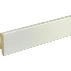 Am billigsten 💯 BAUHAUS Sockelleiste FU086L Weiß, 2,4 M X 16 Mm X 70 Mm, Lackiert ⭐