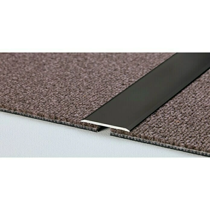 Am billigsten 🧨 BAUHAUS LOGOCLIC Übergangsprofil 115 Schwarz, 0,9 M X 40 Mm X 2 Mm, Montageart: Kleben 🌟