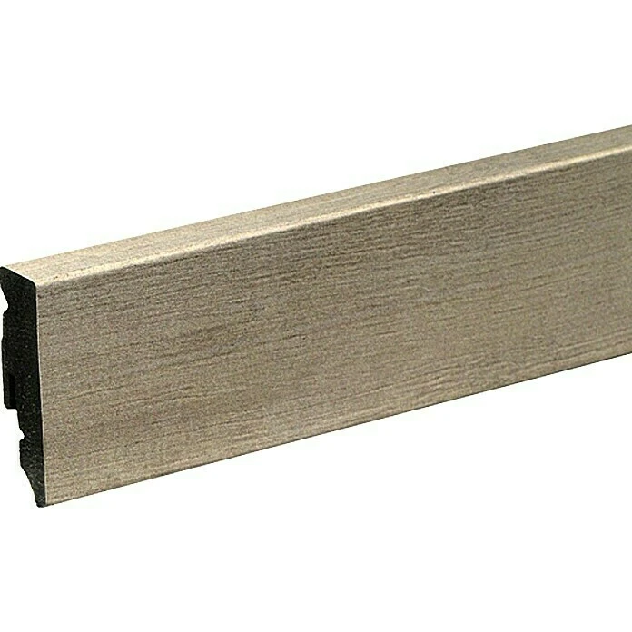 Aktion ⭐ BAUHAUS Profiles And More Sockelleiste KU51L Sherwood Eiche Grau 2,4 M X 15 Mm X 50 Mm, Gerade ⭐