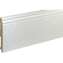 Rabatt 😀 BAUHAUS Sockelleiste FU140L Weiß, 2,4 M X 19 Mm X 140 Mm, Grundiert ✔️