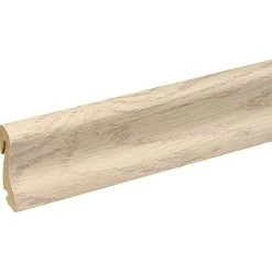 Aktion ⭐ BAUHAUS Profiles And More Sockelleiste FU18H Eiche Weiß 2,4 M X 18,5 Mm X 38,5 Mm, Geschwungen 🤩