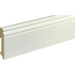 Am billigsten 👍 BAUHAUS Sockelleiste FU94L Weiß, 2,4 M X 19 Mm X 93 Mm, Grundiert 🔔