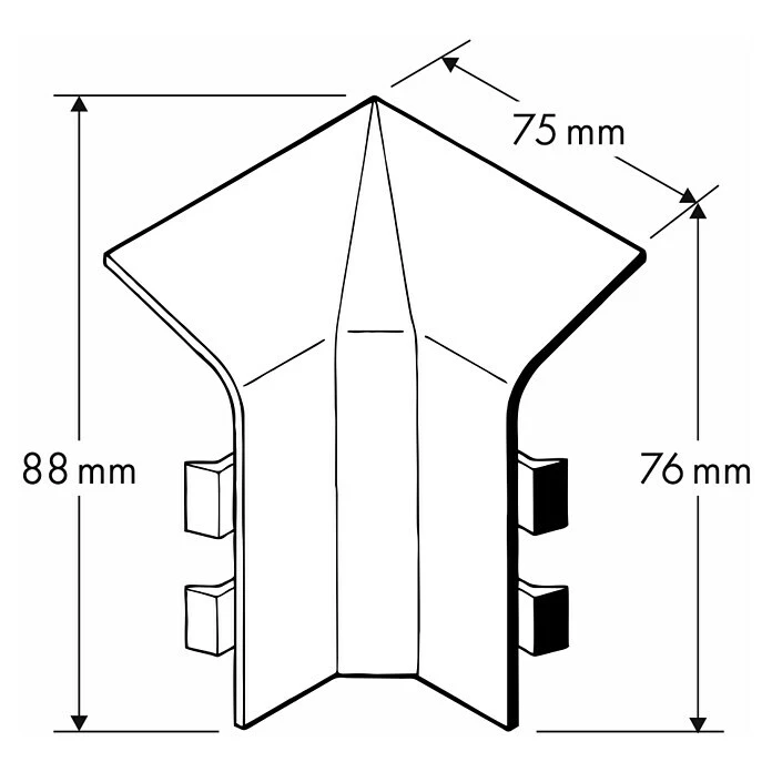 Brandneu ✨ BAUHAUS Marley Innenecke 2 Stk., Silbereiche ⌛ – Bild 5