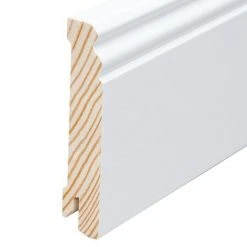 Am billigsten 👍 BAUHAUS Sockelleiste 2,4 M X 1,8 Cm X 9,6 Cm, Nadelholz, Weiß Lackiert 💯