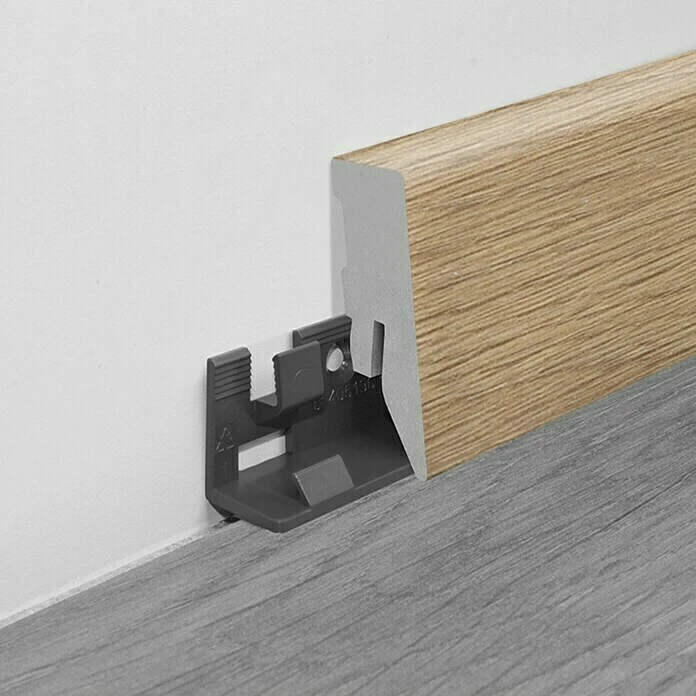 Am billigsten 🔥 BAUHAUS LOGOCLIC Sockelleiste Riverside 2,6 M X 18 Mm X 50 Mm, Gerade 😀