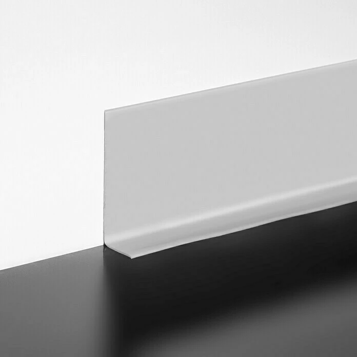 Bestes Angebot ⌛ BAUHAUS LOGOCLIC Weichsockelleiste Grau, 10 M X 15 Mm X 50 Mm, Kleben ⌛