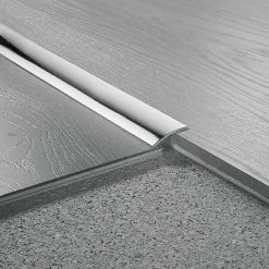 Auslauf ✨ BAUHAUS LOGOCLIC Übergangsprofil 110 Edelstahl Glänzend, 0,9 M X 30 Mm X 3,5 Mm, Montageart: Kleben, Ungelocht ✔️