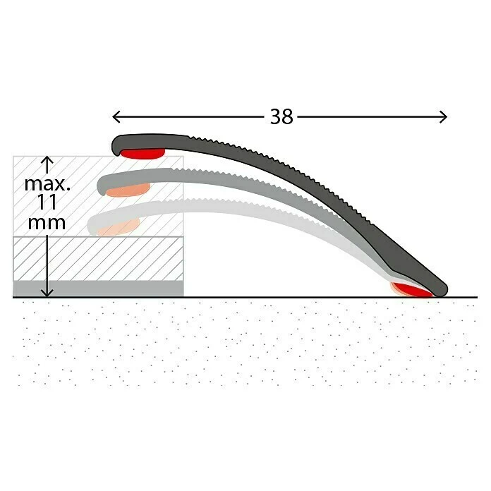 Aktion ✔️ BAUHAUS LOGOCLIC Anpassprofil 138 Grau Metallic, 1 M X 38 Mm, Montageart: Kleben 👍 – Bild 2
