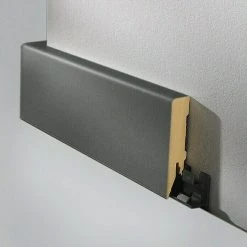 Top 10 👍 BAUHAUS LOGOCLIC Sockelleiste Anthrazit 2,6 M X 80 Mm X 18 Mm, Gerade 😀