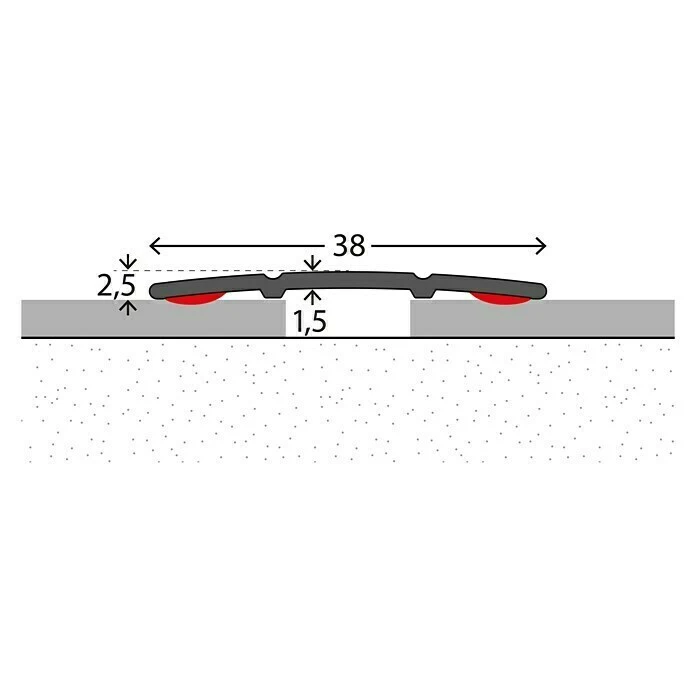 Coupon ⌛ BAUHAUS LOGOCLIC Übergangsprofil 132 Sahara, 1 M X 38 Mm X 2,5 Mm, Montageart: Kleben ⭐ – Bild 2