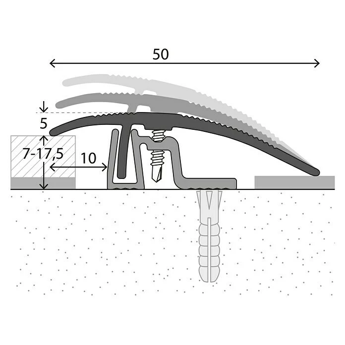 Brandneu 😍 BAUHAUS LOGOCLIC Anpassprofil 402 Sahara, 0,9 M X 50 Mm, Montageart: Schrauben 🔔 – Bild 2