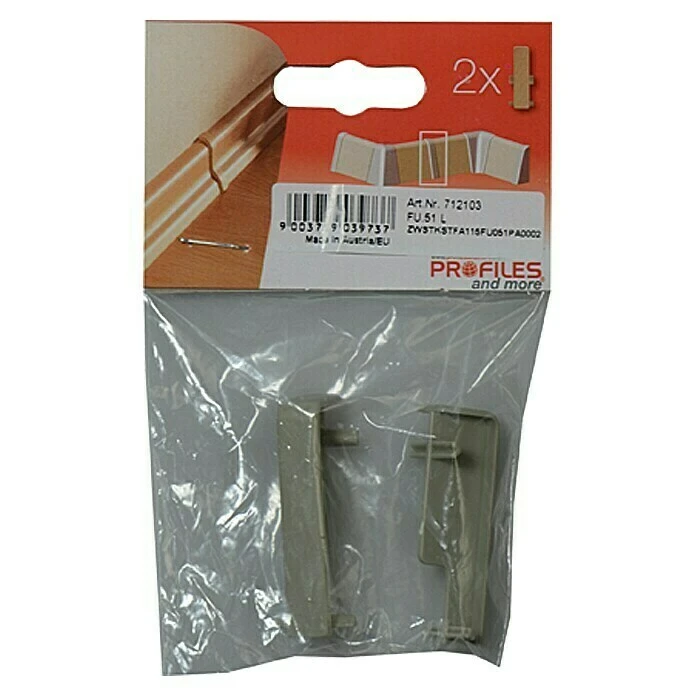 Angebote ⭐ BAUHAUS Profiles And More Übergangskappe FU51L/KU51L Grau, 2 Stk. 💯 – Bild 2